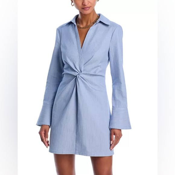 like new Cinq à Sept Denim McKenna Dress in Light Indigo 6 - Picture 2 of 9